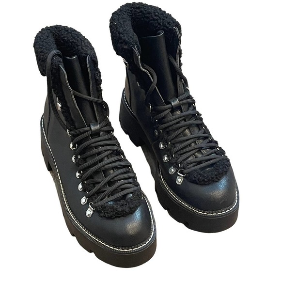 New COOL PLANET BY STEVE MADDEN Black Paris Cyclone Winter Hiker’s Boot Size 7 - Picture 6 of 12